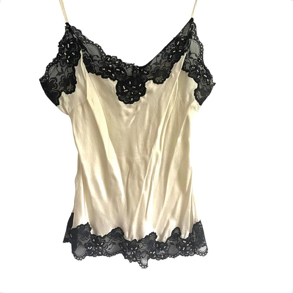 Newport News Silky Lace Night Top: 80s, 90s, Y2K